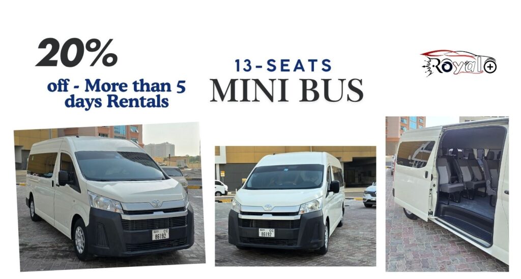 minibus rental dubai 15 seater / Royal plus transport