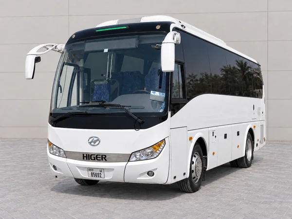 White Higer 35-seater coach